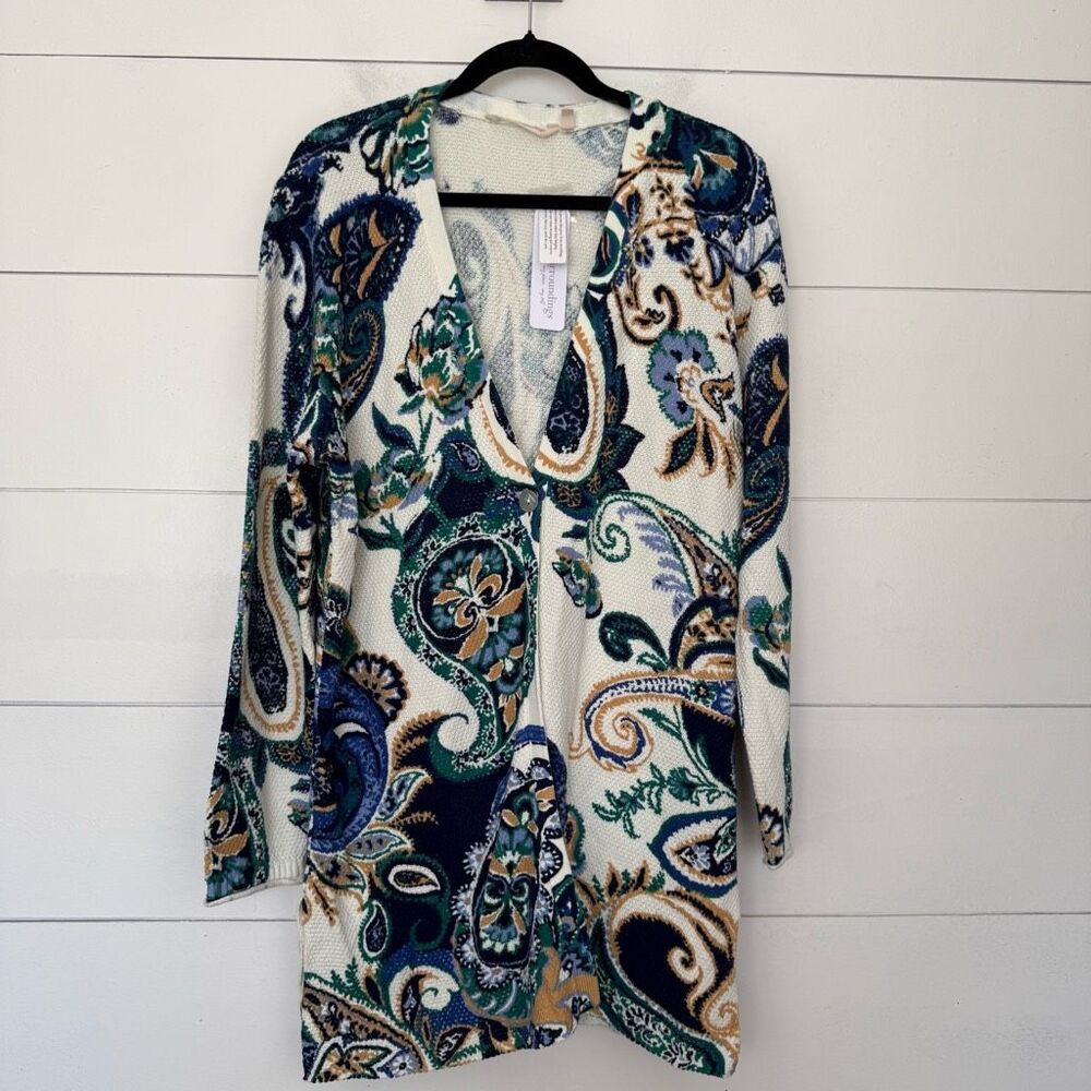 Soft Surroundings Women’s Petite XL Marin Patterned Cardigan New